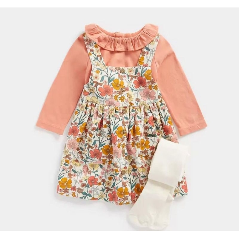 Jual Mothercare Special Collection SALE - Dress dungaree floral plus ...