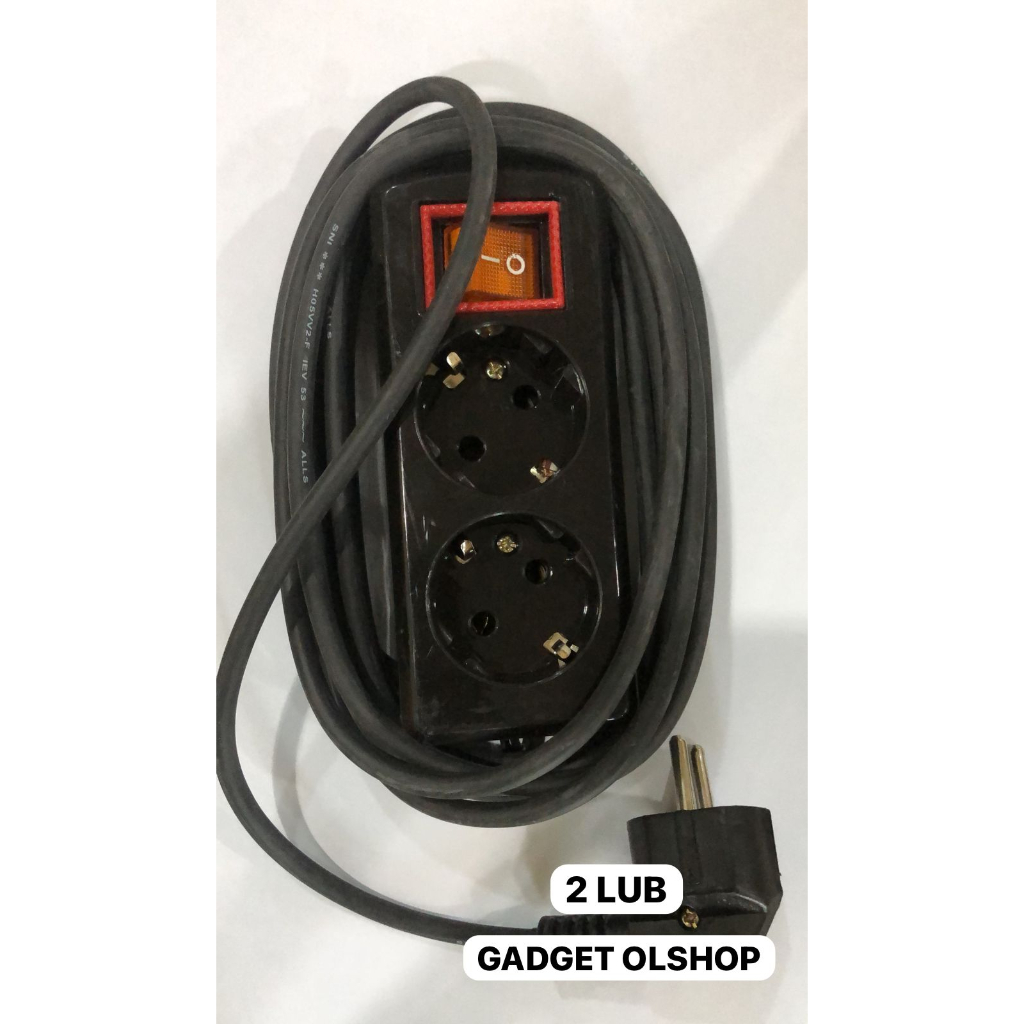 Jual Stop kontak arde on off 10M- HITAM/BLACK - colokan listrik WARNA ...