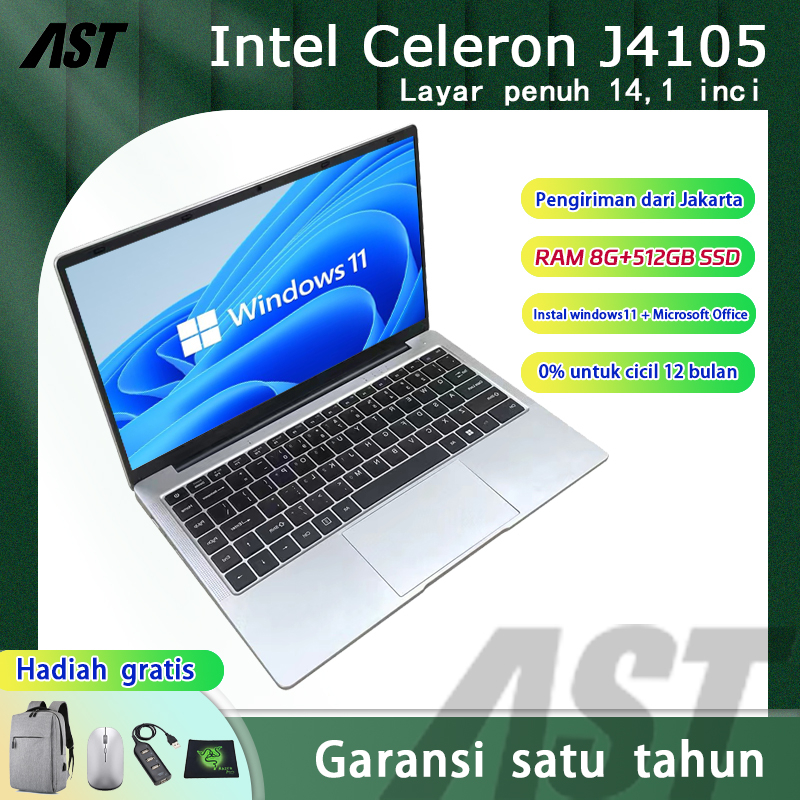 Jual Laptop Terbaru 2024-AST Laptop 14 Inch Slim Siswa Intel J4105 Baru ...