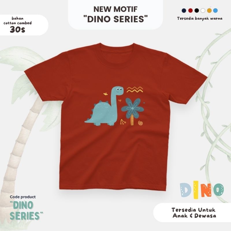 Little M Dino Bordir Kaos Anak Laki-Laki