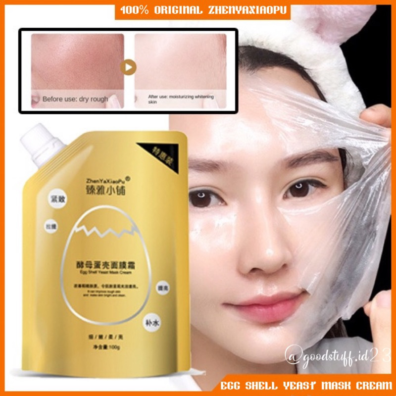 Jual Egg Shell Yeast Mask Cream 100% Original - Masker Ragi Cangkang ...