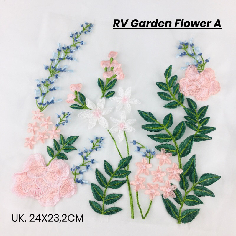 Jual Bordir Jahit Patch Bunga Motif Garden Flower A (RV) | Shopee Indonesia