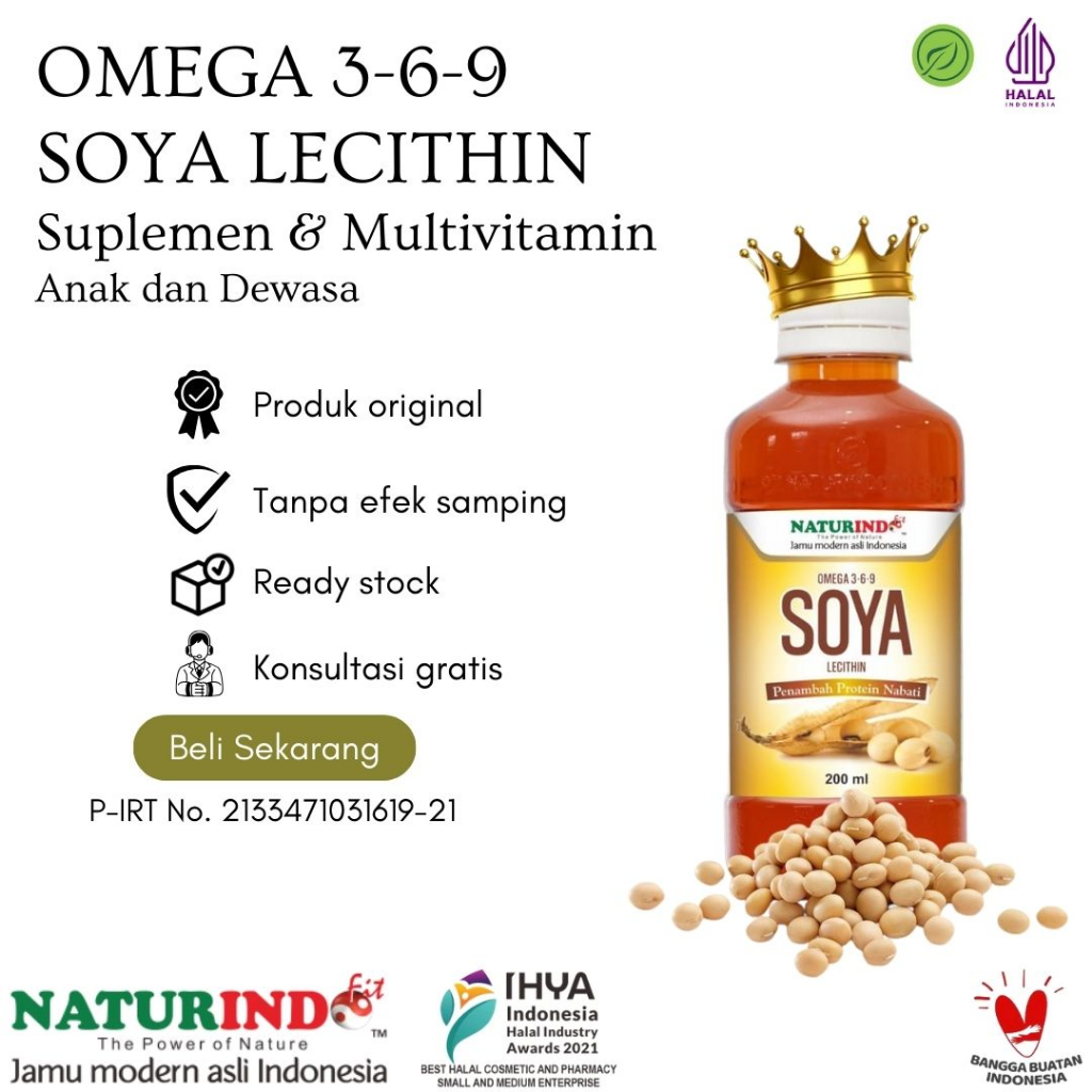Jual Omega 3-6-9 soya lecithin suplemen multivitamin nutrisi tubuh ...