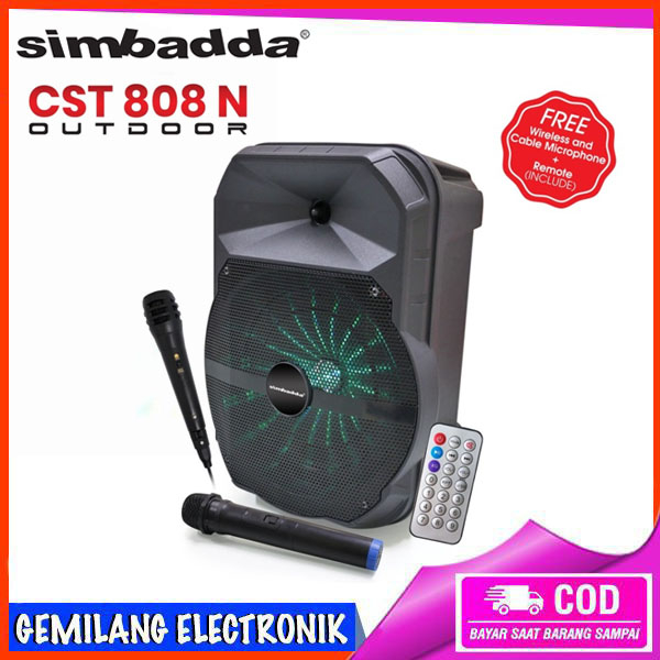 Jual Speaker Bluetooth Karaoke Simbadda Cst N Free Mic Shopee