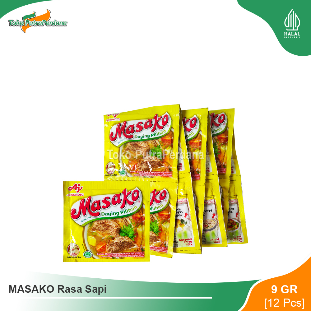 Jual MASAKO Rasa Sapi 9gr (12 Pcs) | Shopee Indonesia