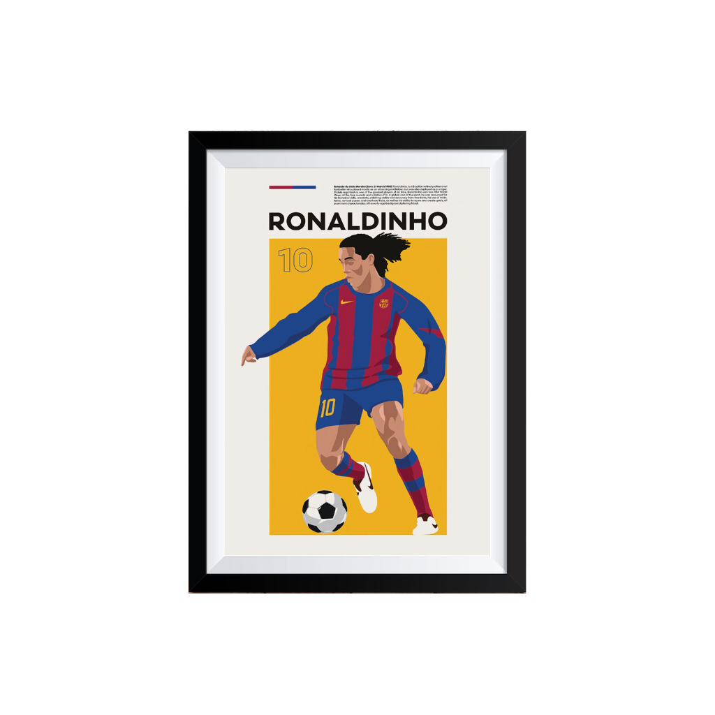 Jual [ OFFSIDE POSTERS ] Ronaldinho FC Barcelona Print Art - Hiasan ...