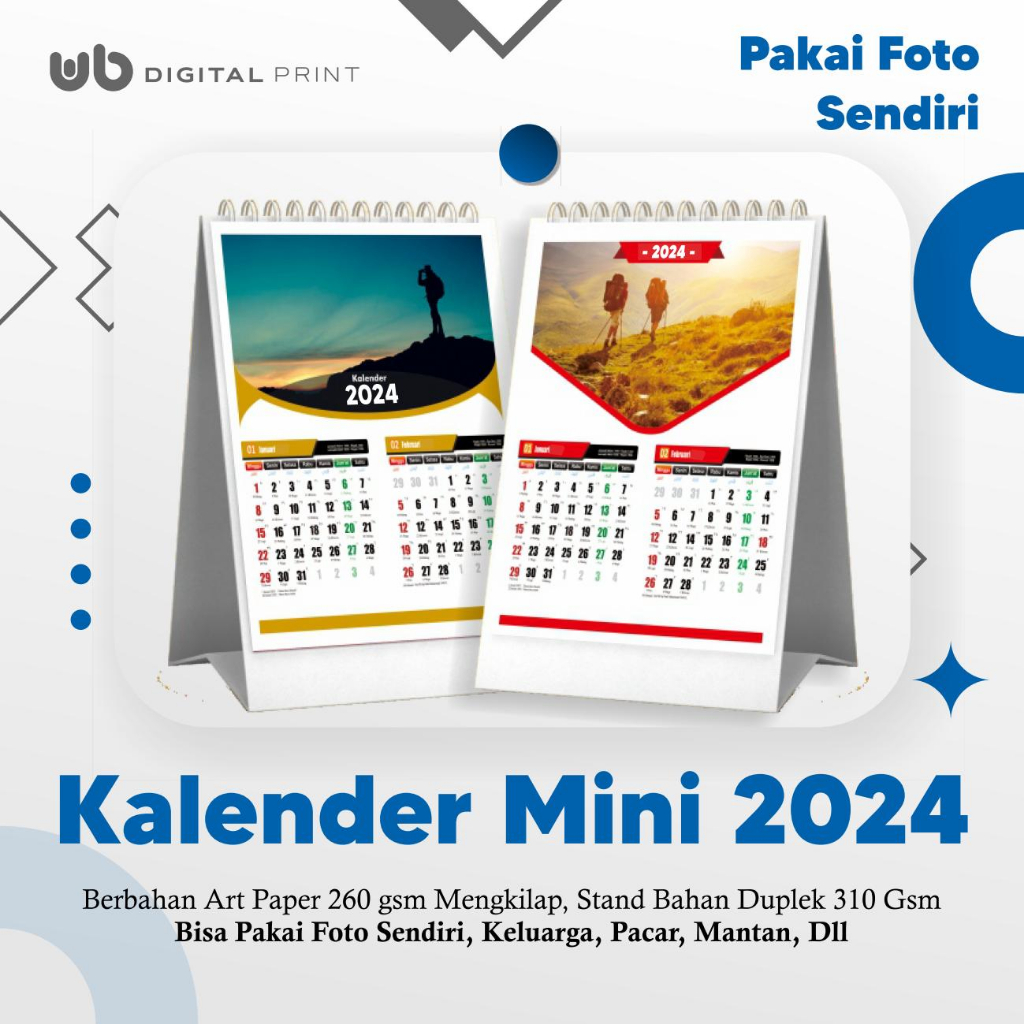 Jual 2024 Kalender Meja Mini Kalender Souvenir Pernikahan Ukuran