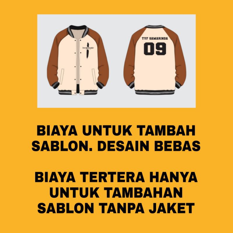 Jual Jaket Baseball Varsity Bomber Kancing CUSTOM SABLON Pria Wanita ...