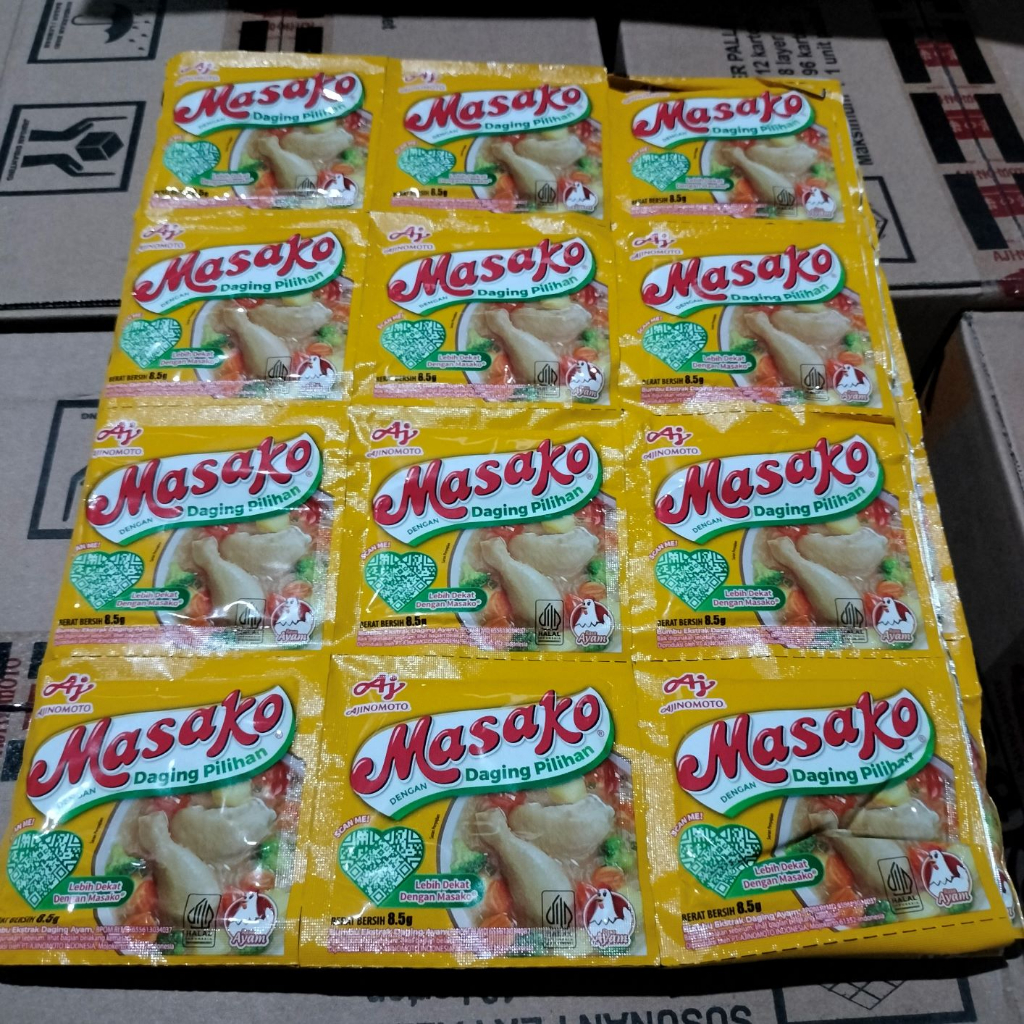 Jual MASAKO RENCENG PENYEDAP RASA SAPI / AYAM KEMASAN 8,5GR | Shopee ...