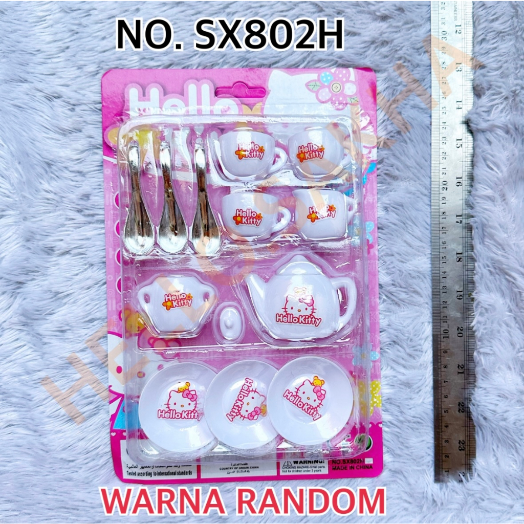 Jual MAINAN NO. SX802H HELLO TEKO MIKA MINI SET GELAS CANGKIR SENDOK ...