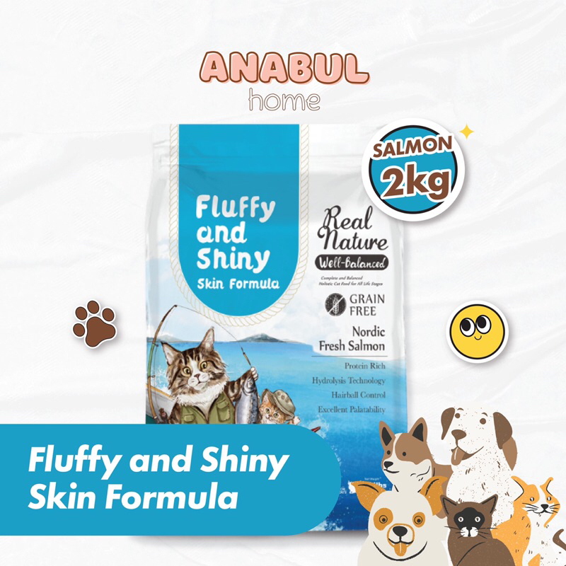 Jual RealPower Real Nature Makanan Kucing Fluffy and Shiny Salmon