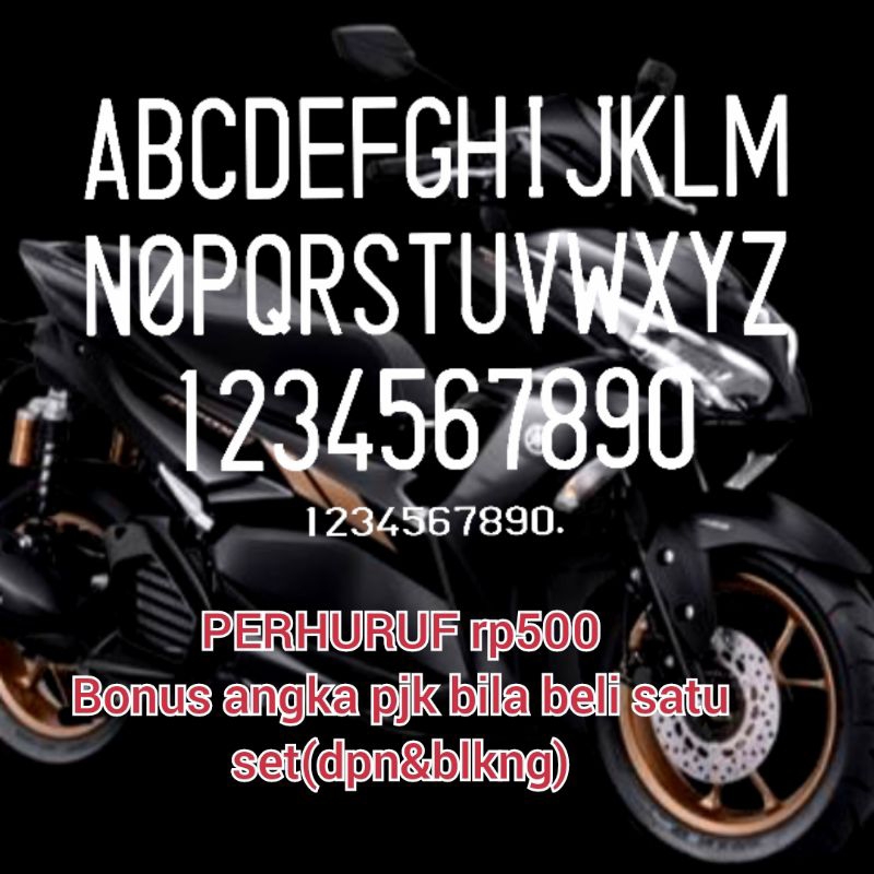 Jual sticker cutting PLAT NOMOR MOTOR | Shopee Indonesia