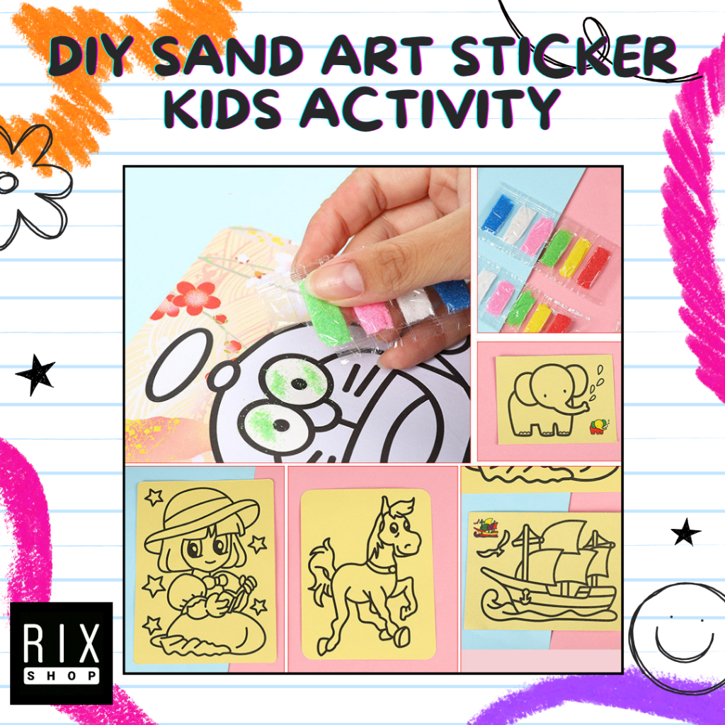 Jual Mainan Edukasi Mewarnai Pasir DIY Melukis Pasir / Diy Sand Art Sticker Shopee Indonesia