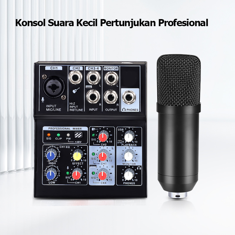 Jual original KS4 sound card,KM900 mic condenser,microphone youtuber