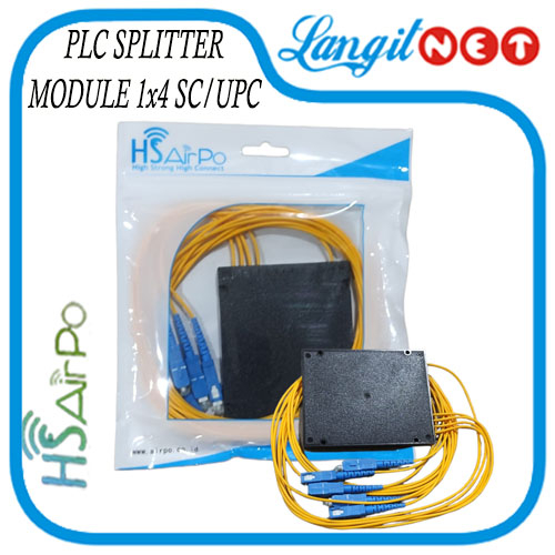 Jual HS AIRPO PLC SPLITTER MODULE 1x4 SC/UPC FIBER | Shopee Indonesia