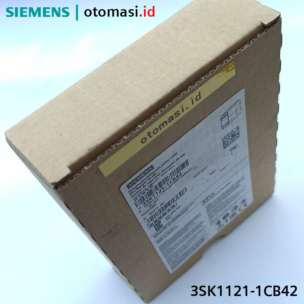 Jual 3SK1121-1CB42 Safety Relay Siemens Sirius, time delay 0.5-30s