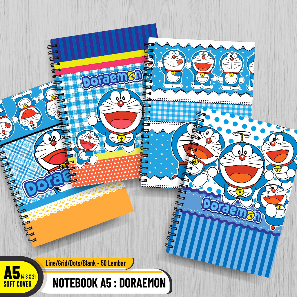 Jual NOTEBOOK A5 𝗗𝗢𝗥𝗔𝗘𝗠𝗢𝗡 Soft Cover | Shopee Indonesia