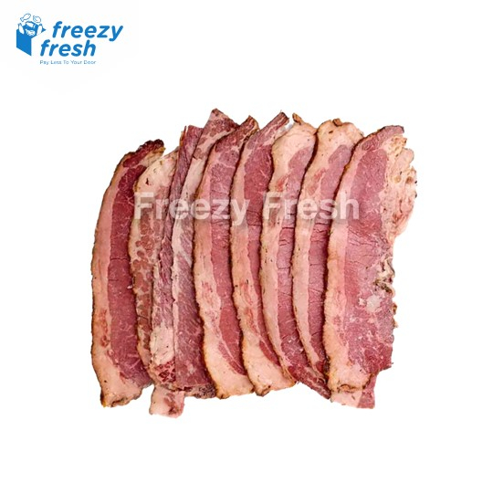 Jual Smoked Beef Bacon / Daging Asap USA Halal 200gr by Mafia Daging Shopee Indonesia