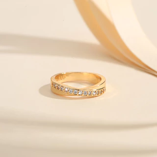 Lanme Jewelry Cincin Titanium Steel Berlian Sederhana Fashion Pria Wanita Rings Aksesoris Perhiasan Korea LM023