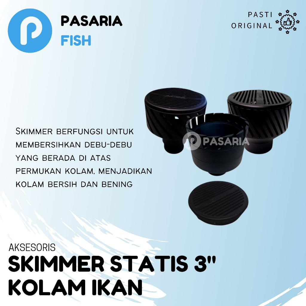 Jual SKIMMER STATIS/PUTAR 3 inch TUTUP Bottom Drain Skimer Kolam Koi