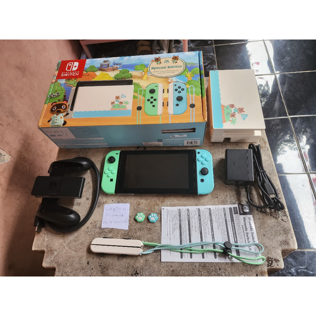 Jual Nintendo Switch v2 Animal Crossing ACNH Limited Edition Fullset 11