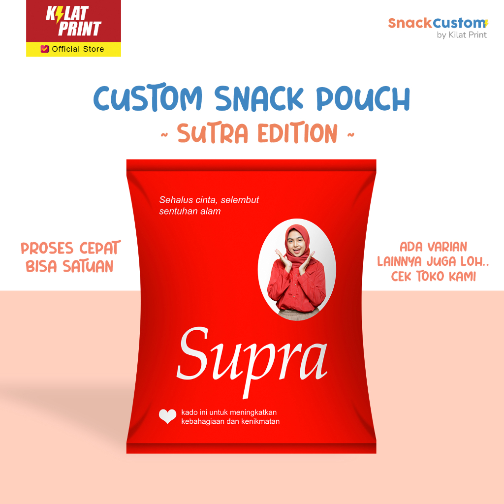 Jual Snack Custom Foto Teks Bungkus Pouch Jumbo Ala Sutra Edition ...