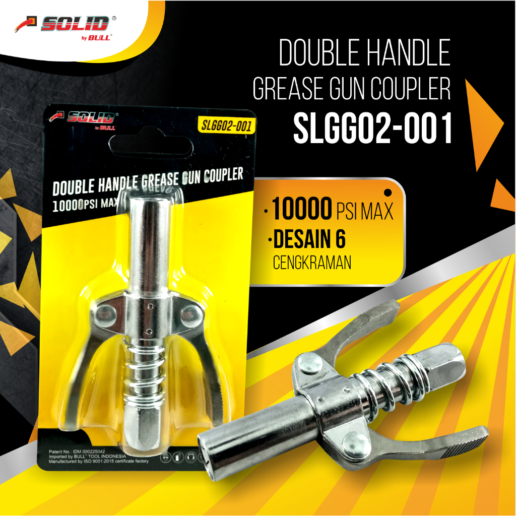 Jual Solid Double Handle Grease Gun Coupler SLGG02-001 | Shopee Indonesia