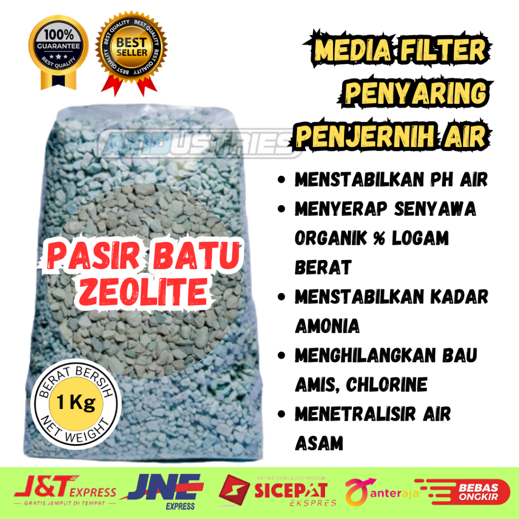 Jual Filter air Kolam Ikan Batu Zeolite Penjernih Air 1Kg Media