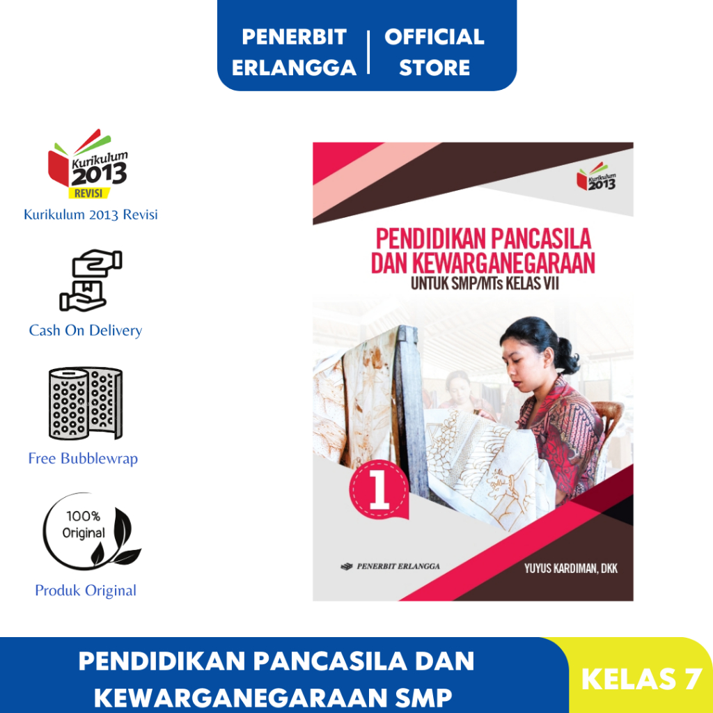 Jual PENDIDIKAN PANCASILA & KEWARGANEGARAAN SMP/MTS KELAS 7 KURIKULUM ...