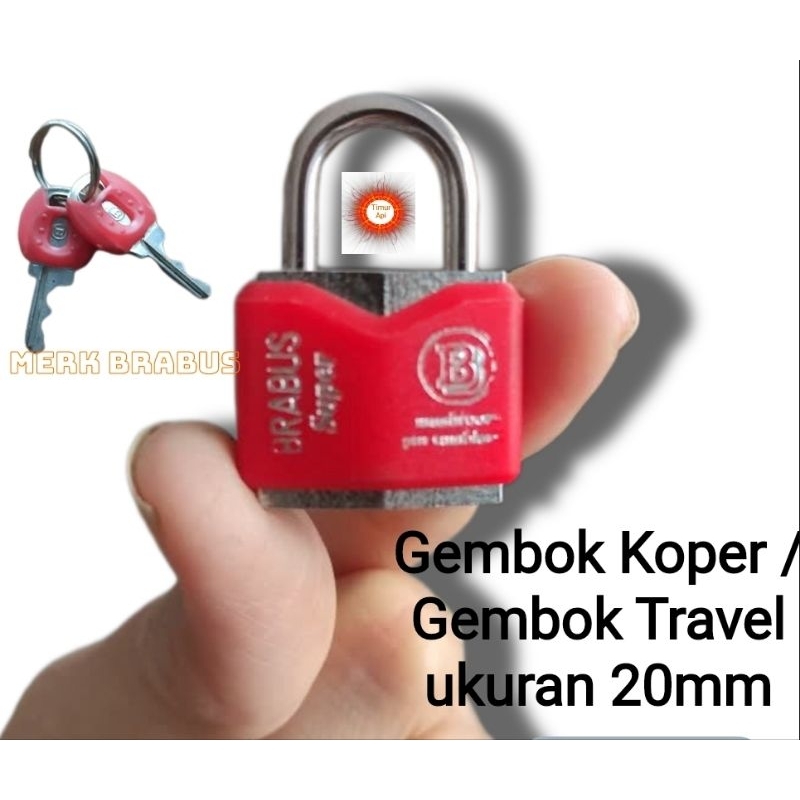 Jual Gembok koper /gembok tas ransel 20mm brabus | Shopee Indonesia