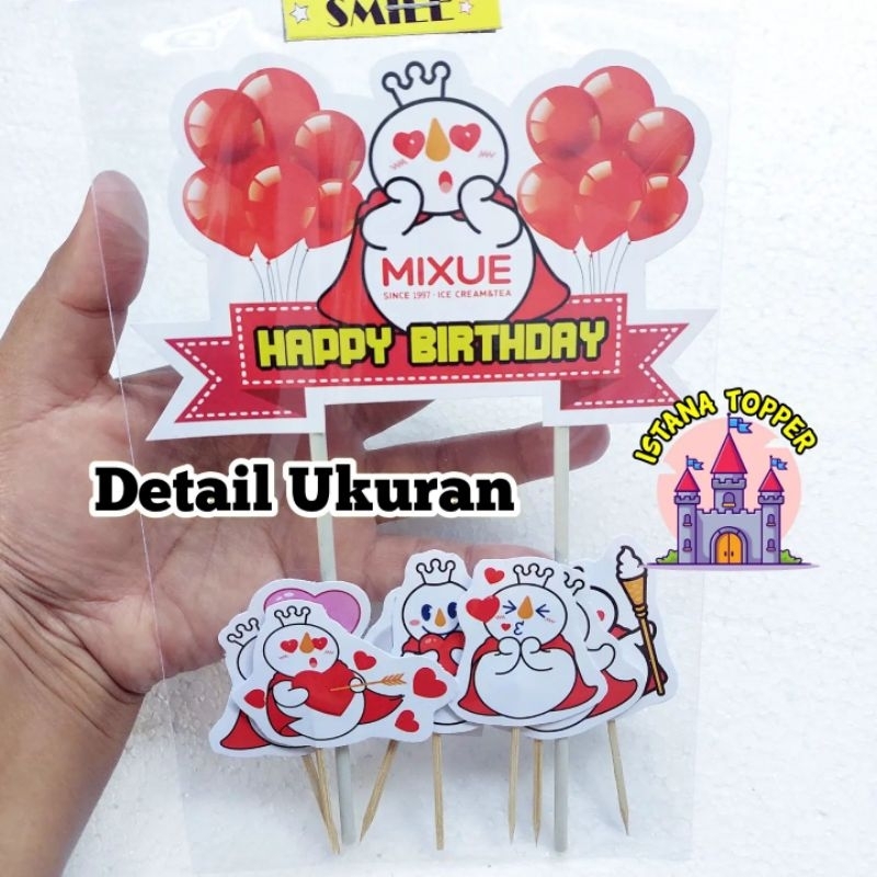 Jual Topper Cake BESAR Tema MIXUE, BTS, MONSTER INC / Topper Ultah Unik ...