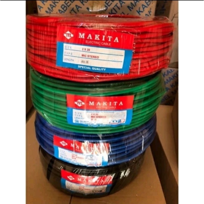 Jual Kabel Mic Stereo Makita 2x20 Microphone Cable High Quality