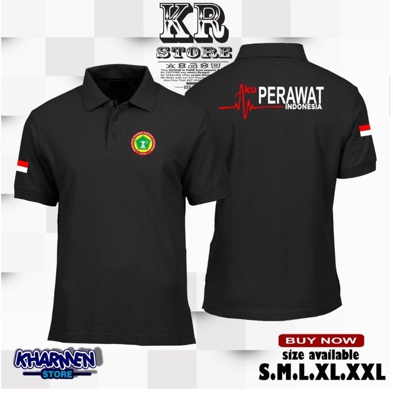 Jual Baju Kerah Polo Aku Perawat Indonesia Logo Ppni Perawat Shopee