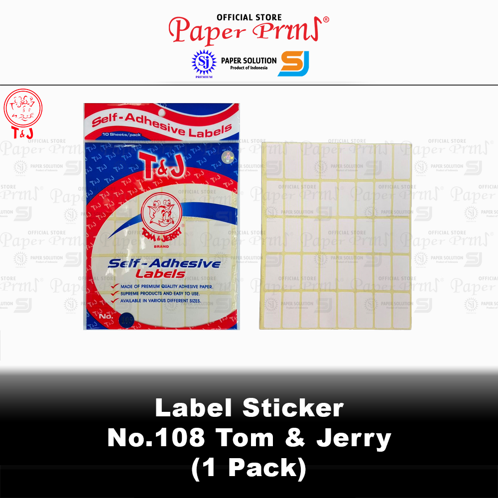 Jual Kertas Laser Label Stiker No. 108 Tom & Jerry | Shopee Indonesia