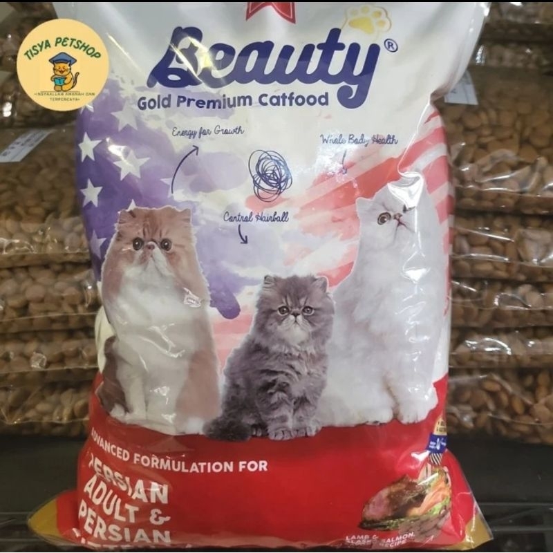 Jual Beauty Gold Persian Cat Food Kitten Adult Repack 1 Kg Makanan