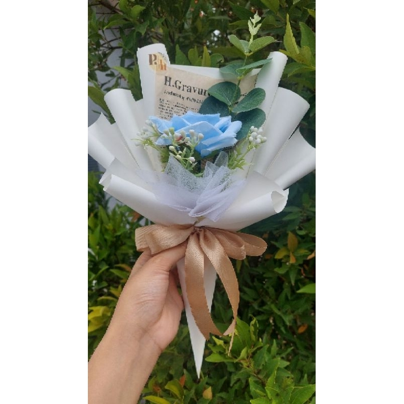 Jual [pilo.florist] Single Rose Wrapping Simple (FREE RRQUEST UCAPAN ...