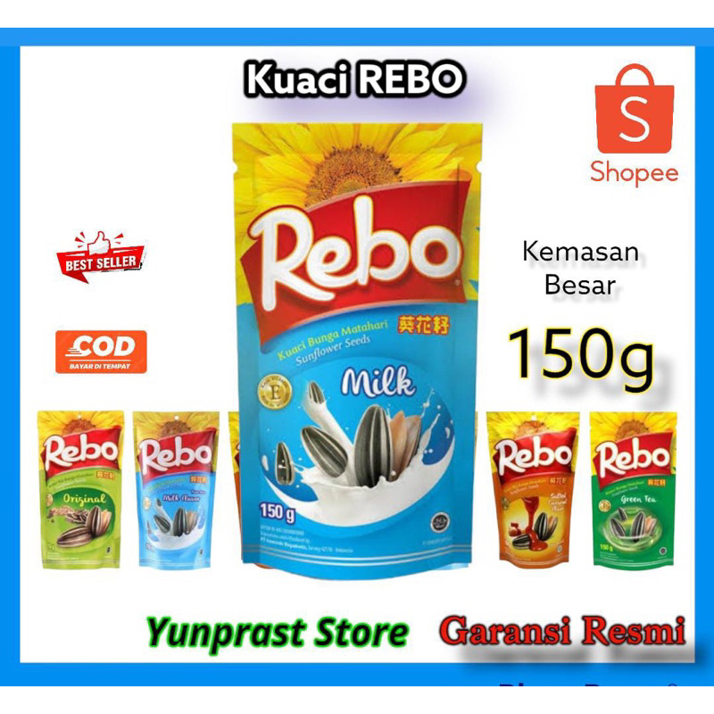 Jual Rebo Kuaci Kwaci Rebo 150gr Jajanan Cemilan Kuaci Bunga Matahari