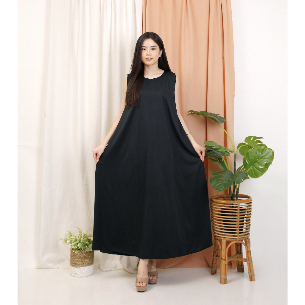 Dress Maxi Wanita / Dress Polos / Gamis Muslim / Dress Simple Casual