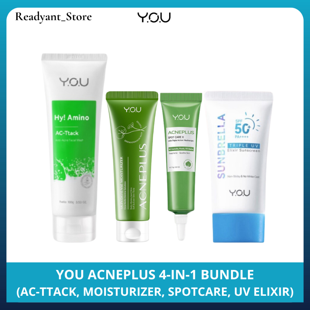 Jual YOU 4in1 Bundle You Hy! Amino Anti Acne Facial Wash, Acneplus