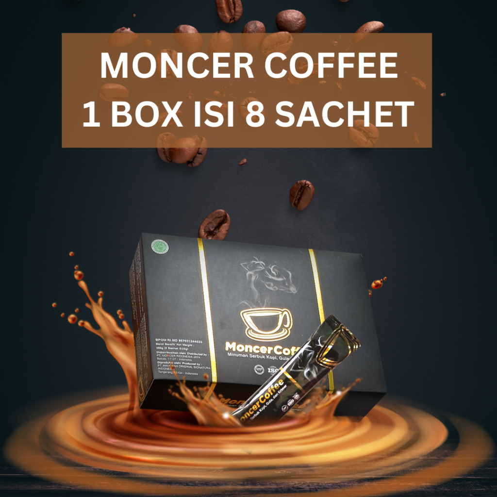 Jual Moncer Coffee Original 1 Box Isi 8 Sachet Cukup Pemakai 1 Bulan ...