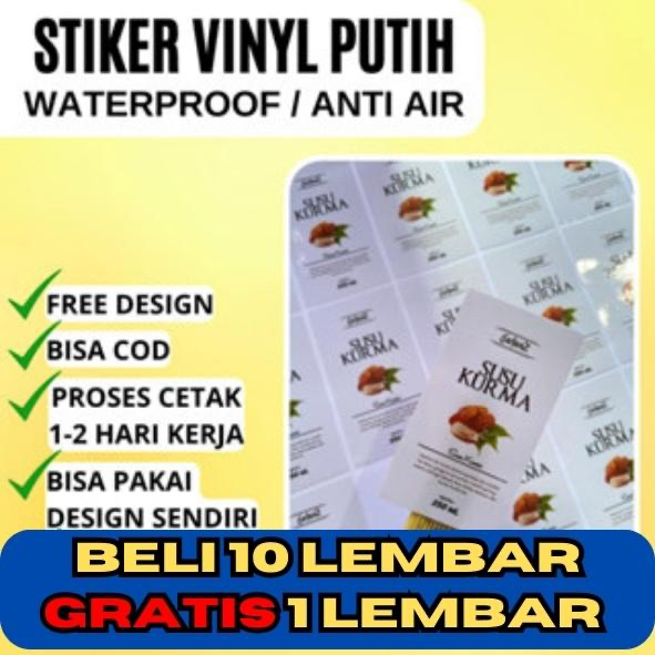 Jual Cetak Stiker Label Vinyl Putih / Stiker Kemasan Olshop / Stiker ...