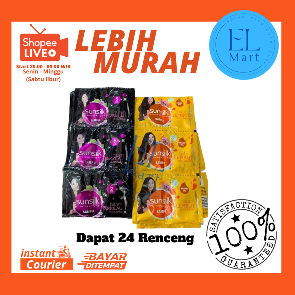 Jual SHAMPOO SUNSILK RENTENG 24 SACHET / SAMPO RENTENGAN | Shopee Indonesia