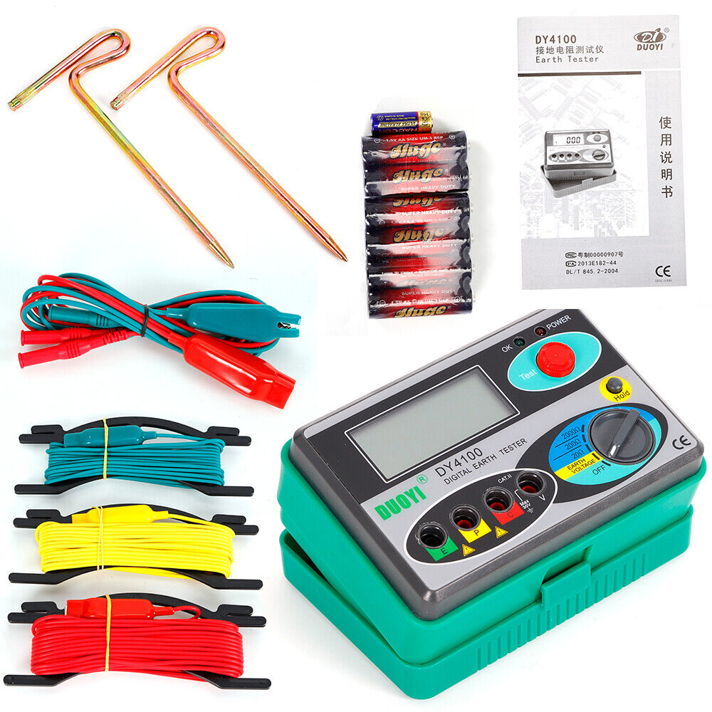Jual DUOYI DY4100 Ground Resistance Tester Digital Meggers Petir ...