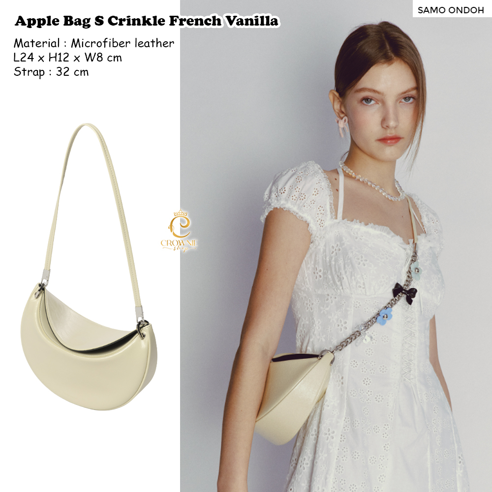 【SAMO ONDOH】 APPLE BAG S CRINKLE : FRENCH VANILLA Jual Samo Ondoh Apple Bag S Crinkle | Shopee Indonesia