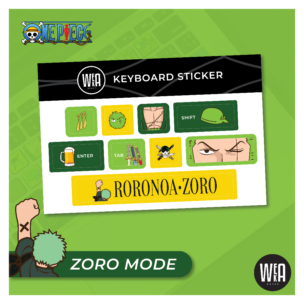 Jual [ONE PIECE] KEYBOARD STICKERS by WekaWorks | Shopee Indonesia