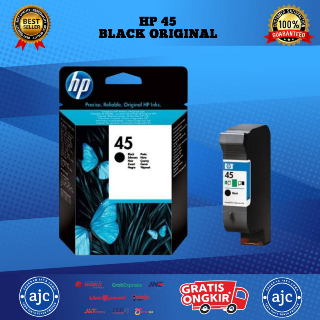Jual Tinta Printer Cartridge HP 45 Black Original | Shopee Indonesia