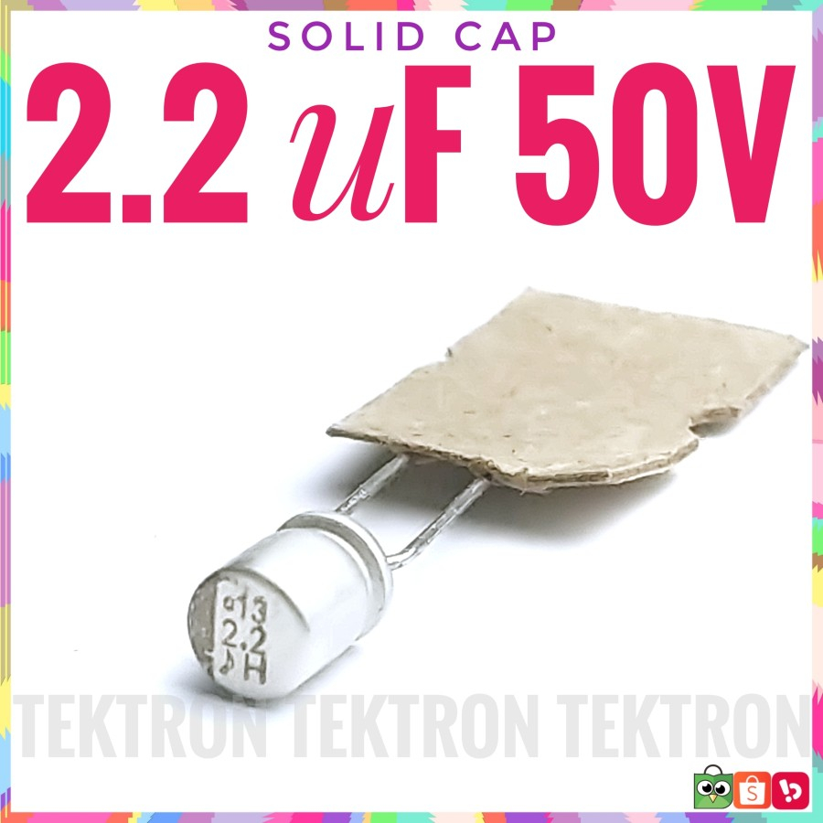 Jual SOLID CAP 2.2uF 50V Elko Elco Capacitor 225 | Shopee Indonesia