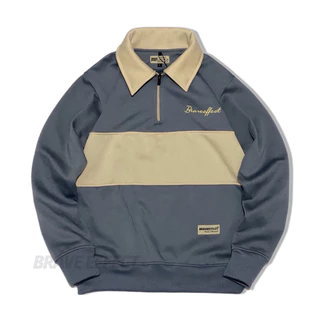 METAMORPH BRAVE EFFECT | Rugby Half Zipper Twotone Crewneck Jaket Sweater Hoodie Zipper Unisex Pria Wanita • All Colour