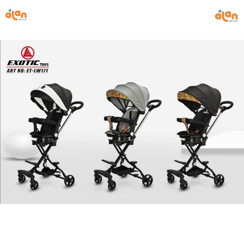 Jual Stroller Exotic 3 in 1 Duduk Rebah Baring LW 171