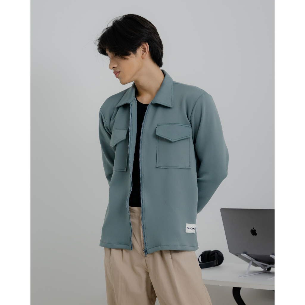 Jual Bacoe - Shad Jacket Zipper Outer Pria Anti Uv Protection Grey ...